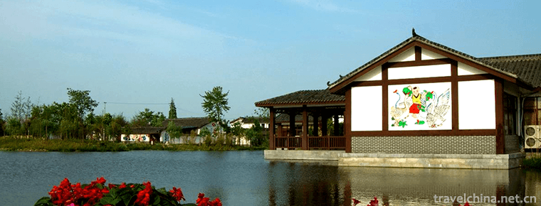 Mianzhu New Year Picture Village Scenic Area in China 
