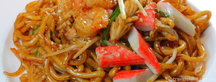 Fried Wudong with XO sauce 
