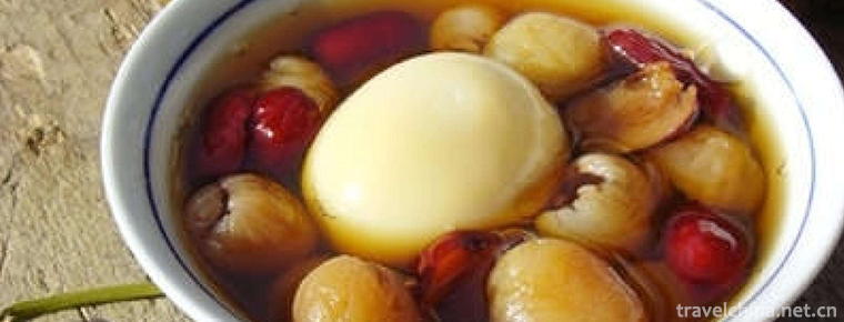 Fried egg with Longan 