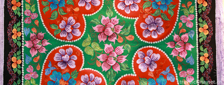 Kazakh felt embroidery and cloth embroidery