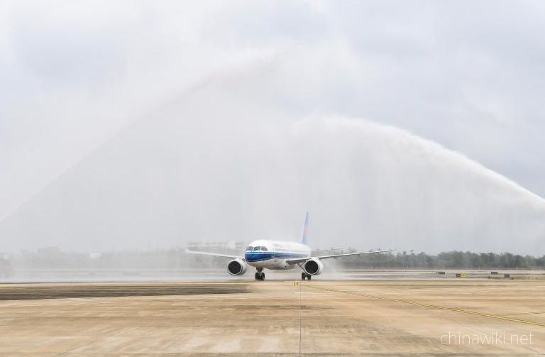 Chinese made C919 aircraft carries passengers for the first time to Hainan