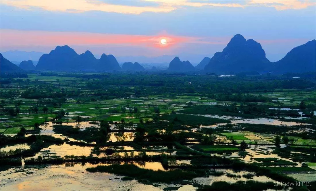 huixian wetland guilin south china